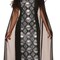 Women Mortalia Costume Full Length Gothic Dress with Skull Trim and Drapes
